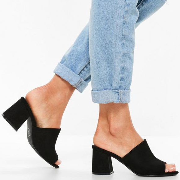 block mule heels